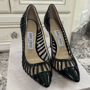 Jimmy Choo Pattern, leather see-through heels 👠